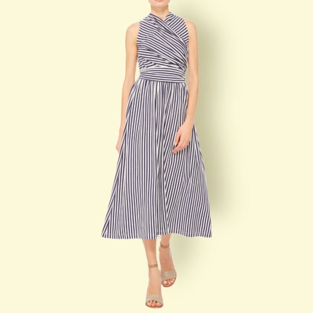NWT Moda Operandi Donna Halter Wrap Dress by MDS Stripes | Size 3